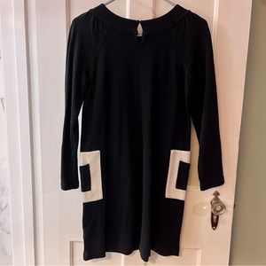 Girls Hanna Andersson size 150 casual black and white retro dress